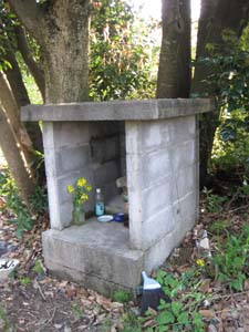 向って右前からみた地蔵の祠