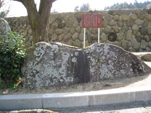 正面から見たいぼ石
