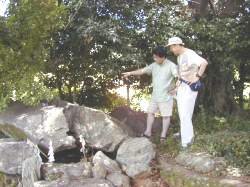 古墳の持主さんの説明